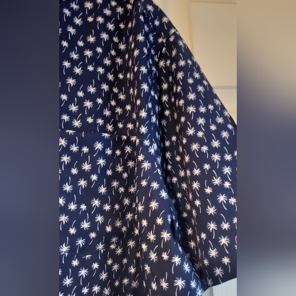 Heritage Report Collection Stretch Mens Shirt Navy Palm Tree XXL Hawaiian Cruise - Picture 6 of 12